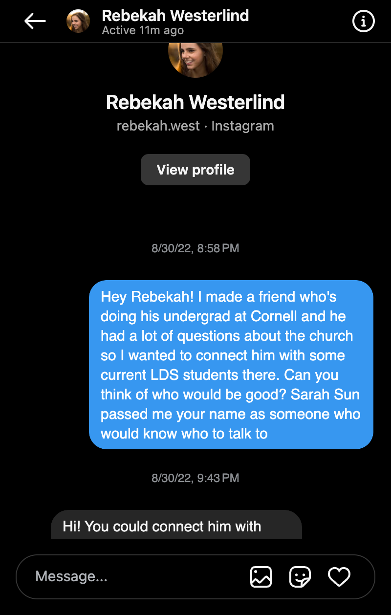 First digital interaction